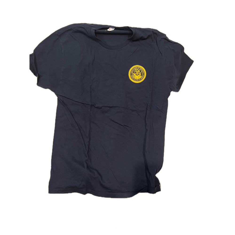 Bayside US Navy Forged By The Sea 100% Cotton T-Shirt Mens L